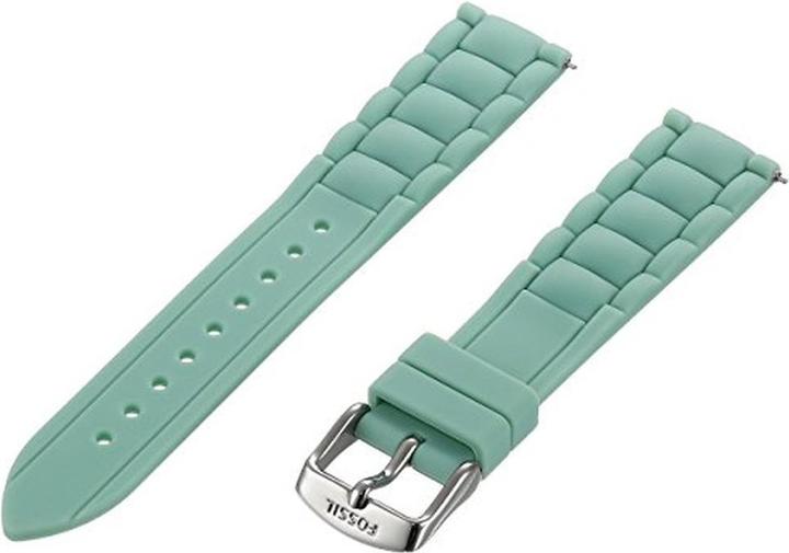 Actual product image Fossil Silicone Green Watch Strap (18 mm, Structured silicone)