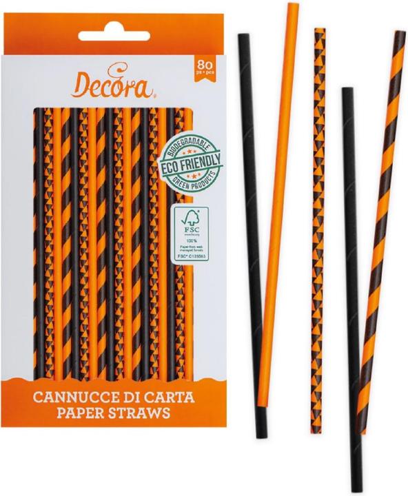Decora Pailles - Orange et noir (80pcs) (80x)