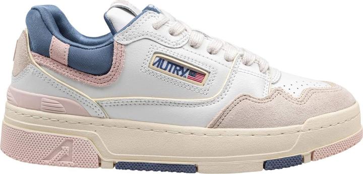 Actual product image Autry sneakers clc low in suede e nabuk bianco e beige (37)