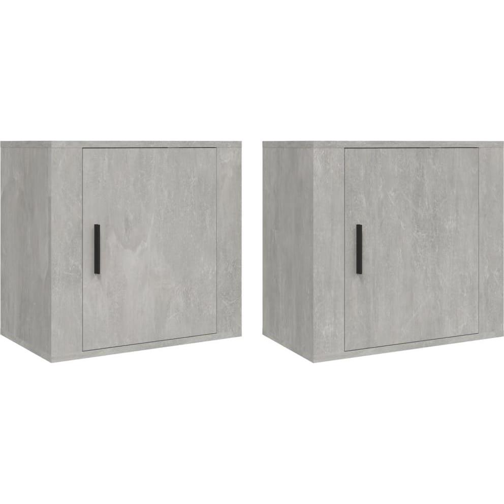 Vidaxl Grau Nachttisch, Wand-Nachttisch (30 X 50 X 47 Cm)