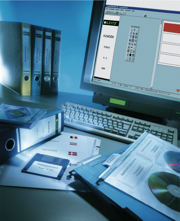 Produktbild Leitz PC-beschriftbare Rückenschilder für Qualitäts-Ordner 180°