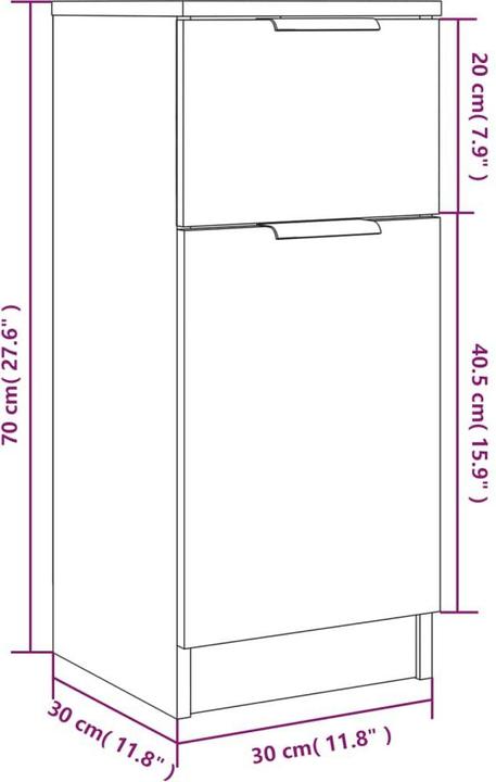 Produktbild vidaXL Sideboard (30 x 30 x 70 cm)