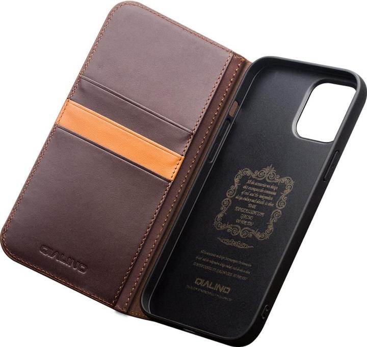 Immagine prodotto QiAlino Coperchio Flip Marrone scuro opaco (Apple iPhone 15)