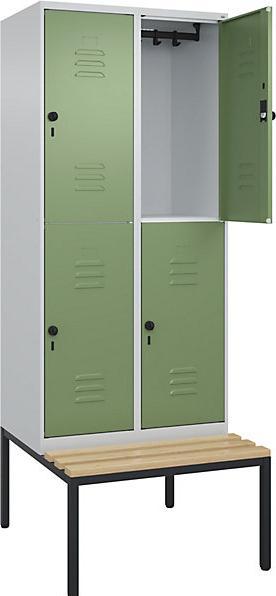 Actual product image C+P Double-decker locker Classic PLUS bench seat (80 cm, 212 cm)