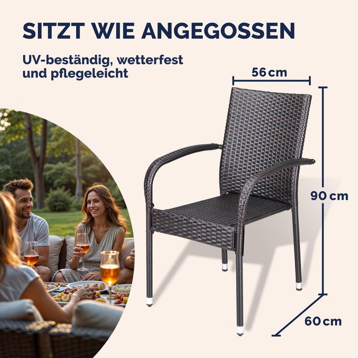 Produktbild Casaria Polyrattan Gartenstühle
