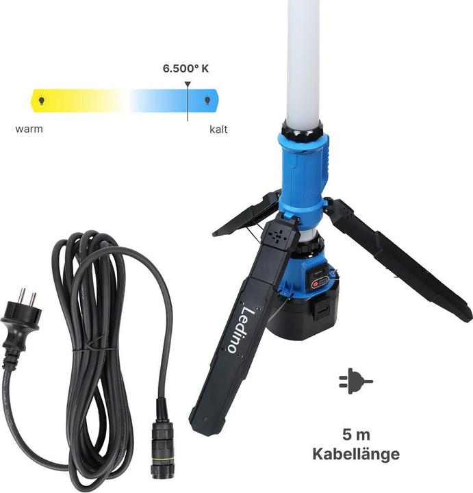 Produktbild Ledino 60W LED-Lichtsäule Rath 60M für verschiedene Akkus (6500 lm)