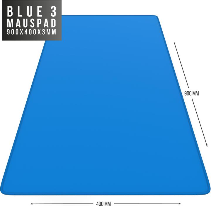 Actual product image CSL Gaming mouse pad, XXL, 900 x 400 x 3 mm, mouse mat, extra large, washable, dark blue (XXL)
