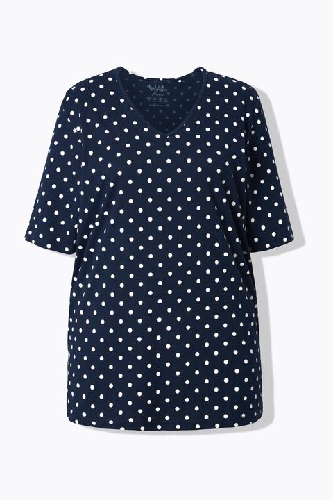 Actual product image Ulla Popken Polka Dot V-Neck Tee (62)