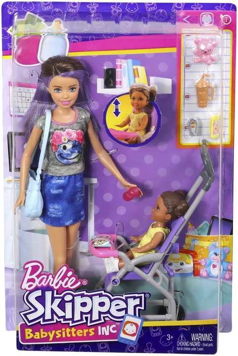 Productafbeelding Barbie Poppen en kinderwagen speelset