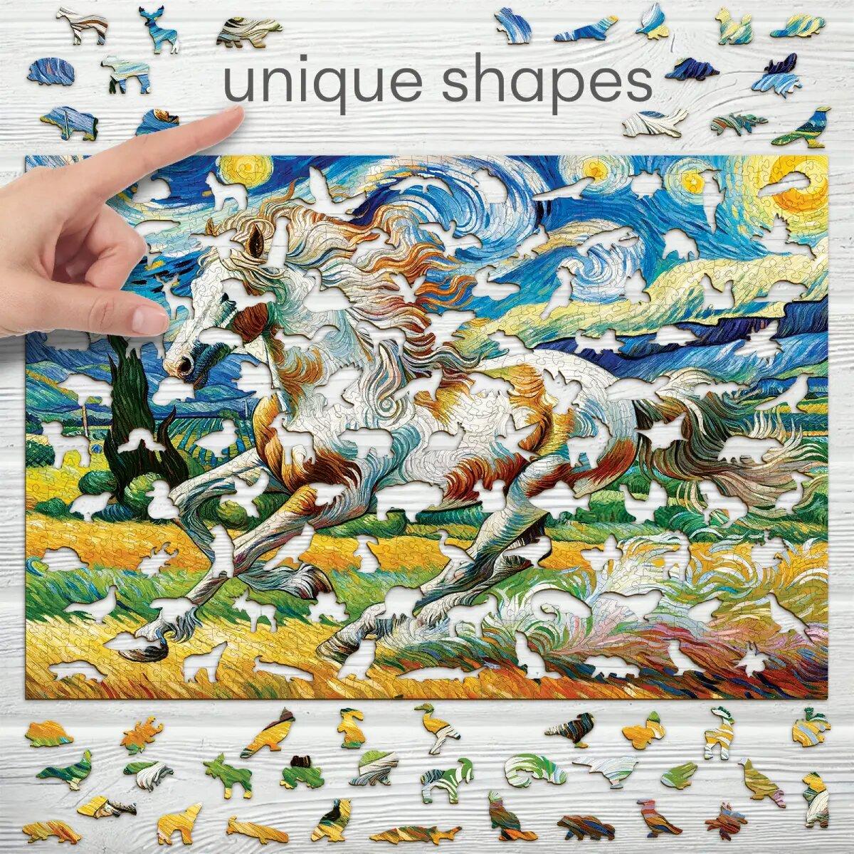 WoodenCity WOODEN CITY Fast Horse 1000 Wooden Puzzle Jigsaw Puzzle with unique shapes (1000 pezzi)