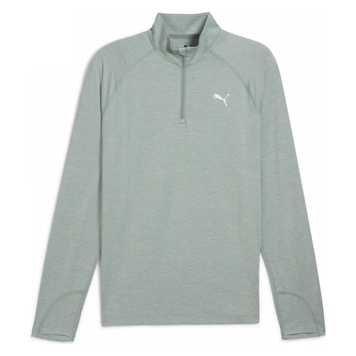 Puma, Mannen, Sportief Shirt, M Run Velocity Wolkenpatroon 1/4 Zip (Xl), Zwart, Xl