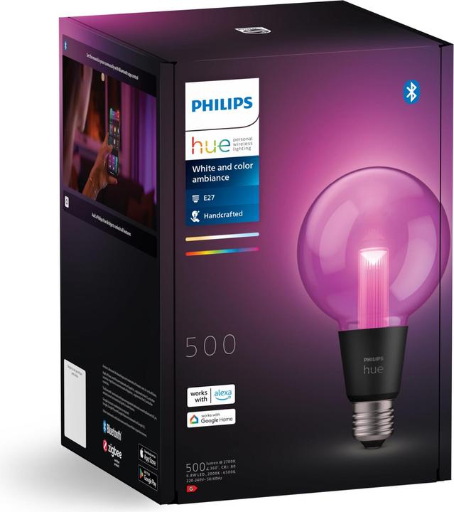 Produktbild Philips Hue White & Color Ambiance Lightguide Globe (E27, 500 lm, 1x)
