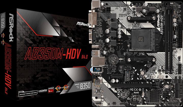 Produktbild AsRock AB350M-HDV R4.0 (AM4, AMD B350, mATX)