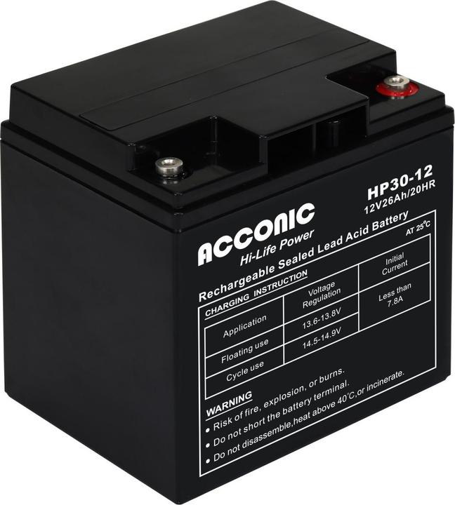 Produktbild Acconic HP30-12 Hi-Life Power AGM 12V 30Ah Bleiakku (12 V, 30 Ah)