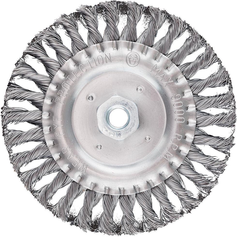 Graphite, Abrasivi, Drahtbürste 150 mm, gedrehter Draht, Stahl, M14