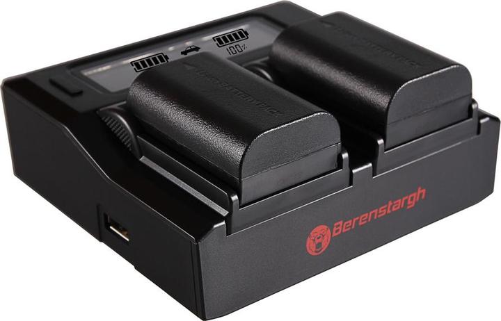 Image du produit Berenstargh Dual LCD USB Ladegerät f. Canon LP-E6 EOS 5D 60D 60Da 6D 7D EOS70D EOS-70D LP-E6 Mark II