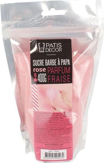 Produktbild Patisdécor Zuckerwatte - Erdbeere (400 g)