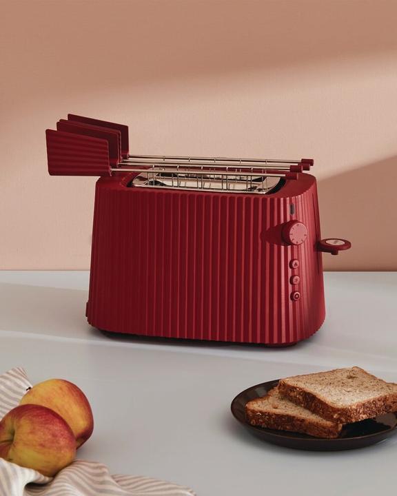 Actual product image Alessi Toaster PLISSÉ red