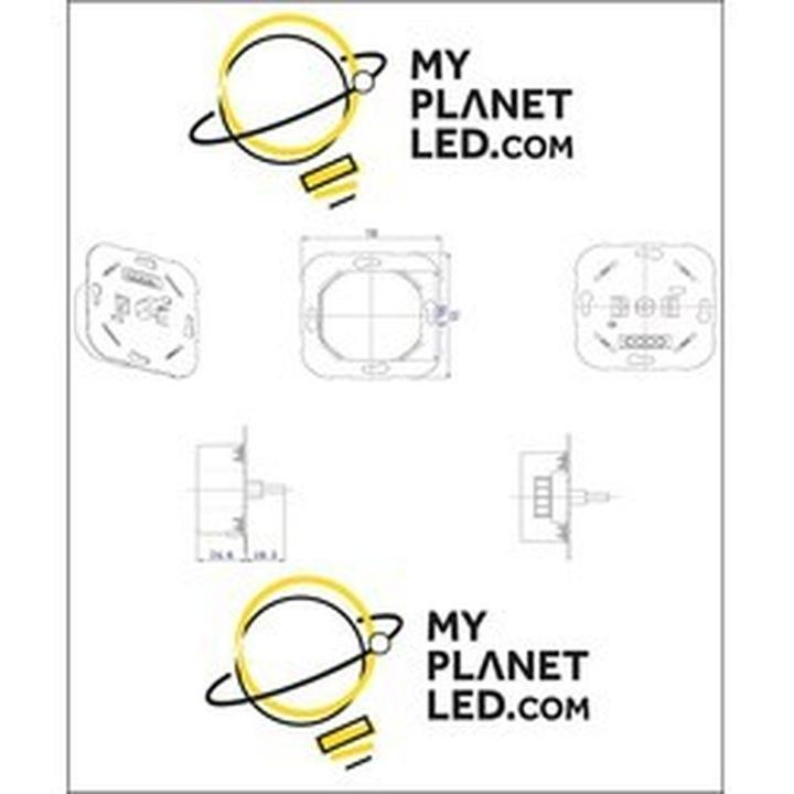 Produktbild Lucide RECESSED WALL DIMMER NL - Dimmer - 300 Watt 230V - Weiss 50000/00/30