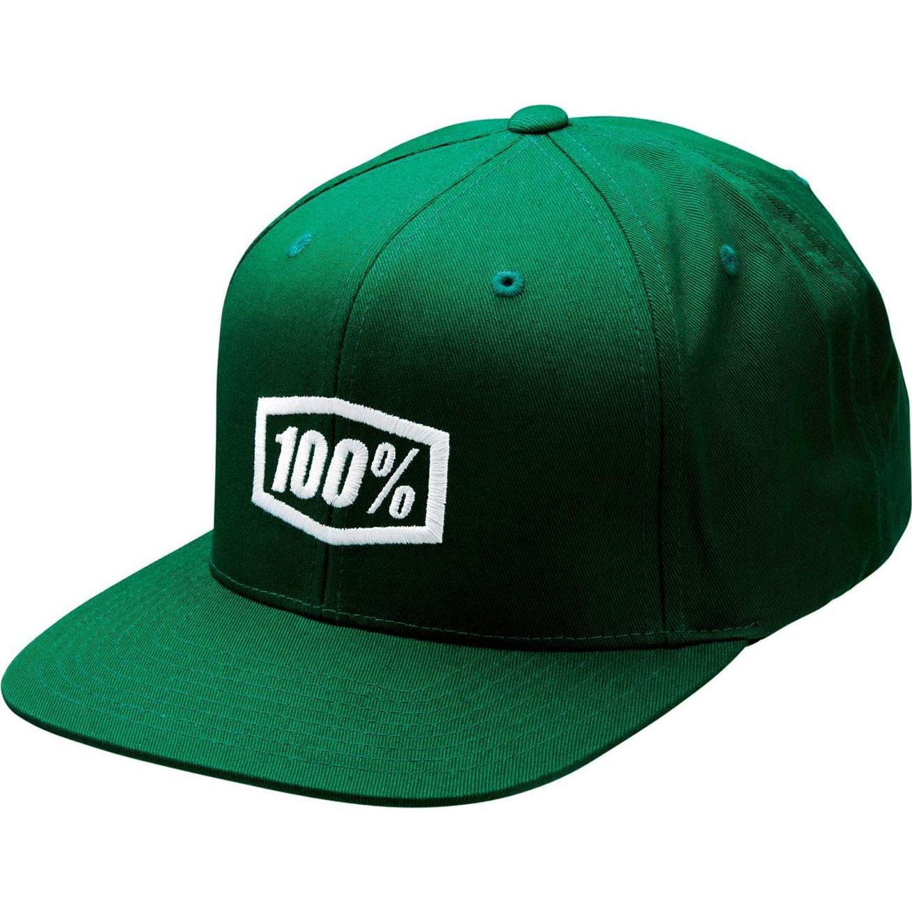 100%, Cap, Icon AJ Fit Snapback Hat - Forest Green, Grün