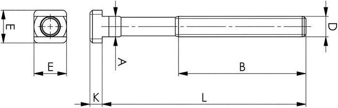 Actual product image Amf T-groove screw (1 Screws per piece)