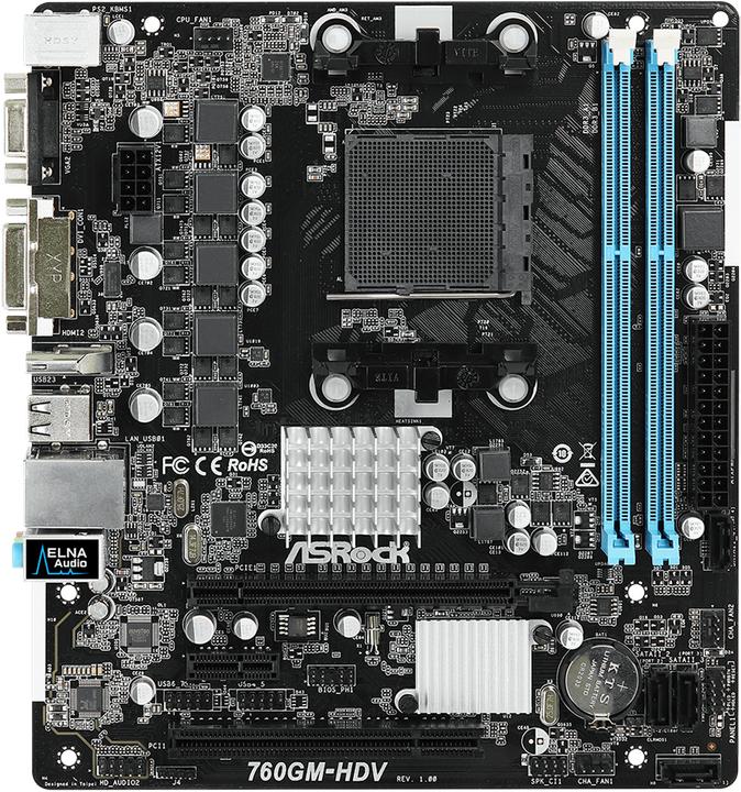 AsRock 760GM-HDV (AM3, AM3+, AMD 760G, uATX)