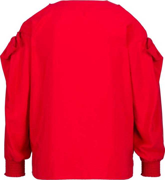 Actual product image Ulla Popken Cutout Bow Sleeve V-Neck Blouse (54)