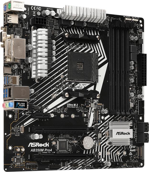 Actual product image AsRock AB350M Pro4 (AM4, AMD B350, mATX)