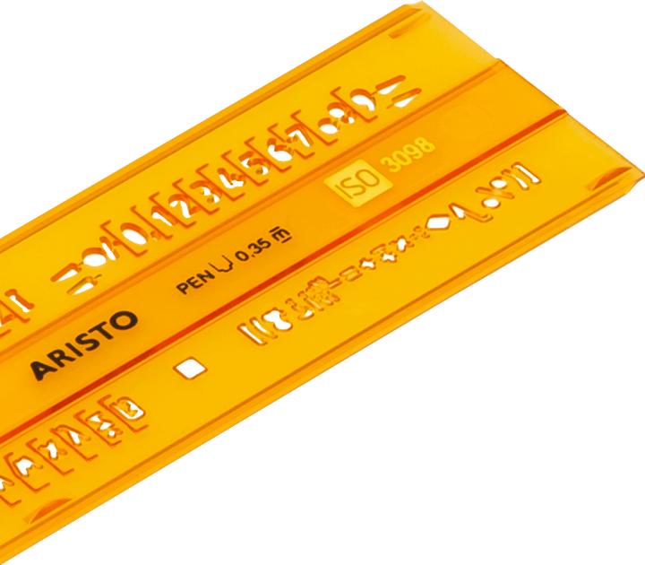 Actual product image Aristo Type template 3.5 mm straight (0.35 cm)