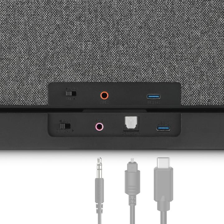 Actual product image Hama Lautsprecher für Fernseher, 2,4-GHz-Station + Bluetooth®, tragbar, stereo (18 h, USB power delivery, Electrical connection)