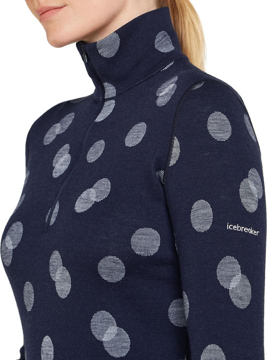 Actual product image Icebreaker Women's 260 Vertex L/S Half Zip Falling Flakes (XL)