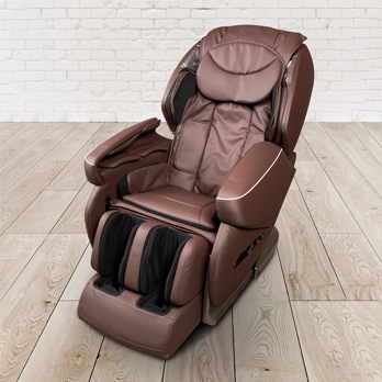 PureHaven Massage-Sessel Knet- und Klopfmassage Heizfunktion Bluetooth USB Sprachsteuerung braunes P