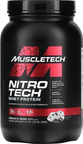 Produktbild Muscle Tech Whey Nitrotech Performance Series 998g MuscleTech (Cookies & Cream, 1 Stk., 998 g)