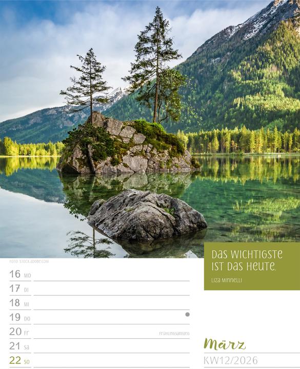 Image du produit Augenblicke der Achtsamkeit - Wochenplaner Kalender 2026 (25 x 33 cm, Couverture rigide, Allemand)