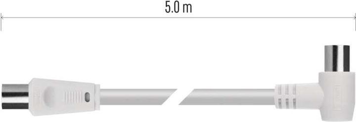 Produktbild Emos Antennen-Koaxialkabel, geschirmt 5m – Winkelstecker (Antennenkabel)