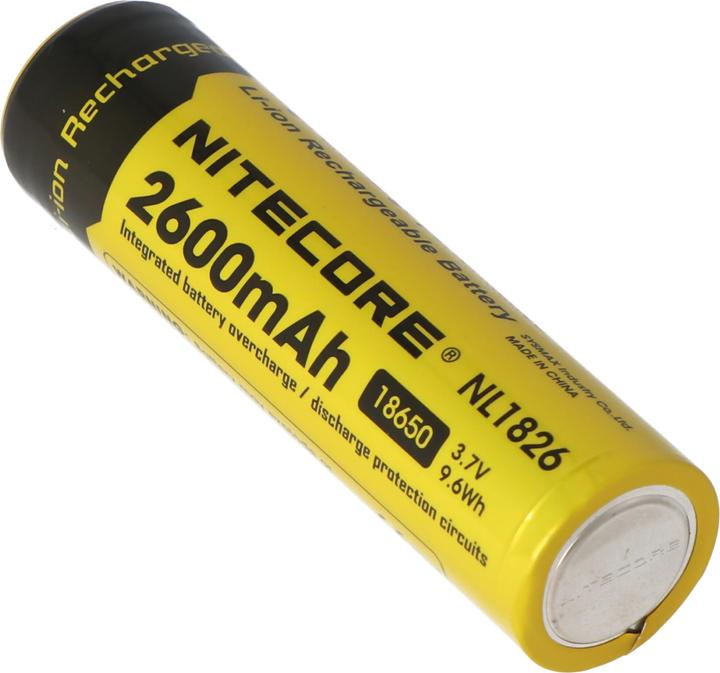 Produktbild Nitecore 18650 Li-Ion Akku für LED Taschenlampen NL186 mit 2600mAh, CR18650 18,6x70mm