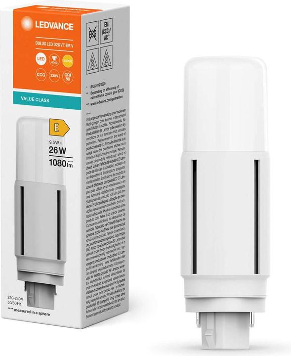 Immagine prodotto Ledvance Lampada compatta a LED (G24d, 9.50 W, 1080 lm, 1 x, E)