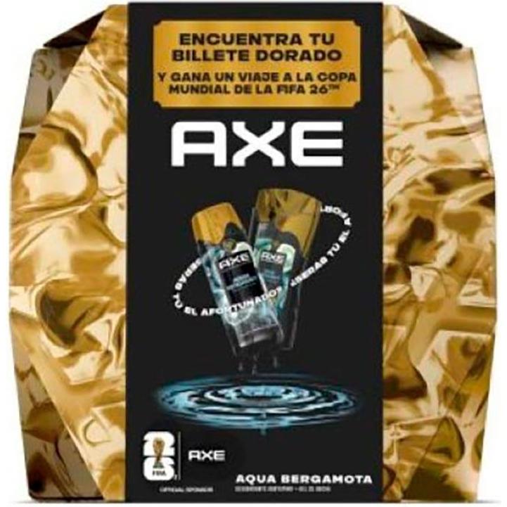 AXE, Set regalo bellezza, Gold aqua bergamot set, spray deodorant 150 ml + shower gel 225 ml (Set per la cura del corpo)