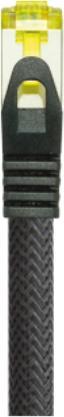 Produktbild Python RNS® Patchkabel mit Rastnasenschutz und Nylongeflecht, Cat. 6, S/FTP, PiMF, PVC, 250MHz, OFC, schwar (S/FTP, CAT6, 3 m)