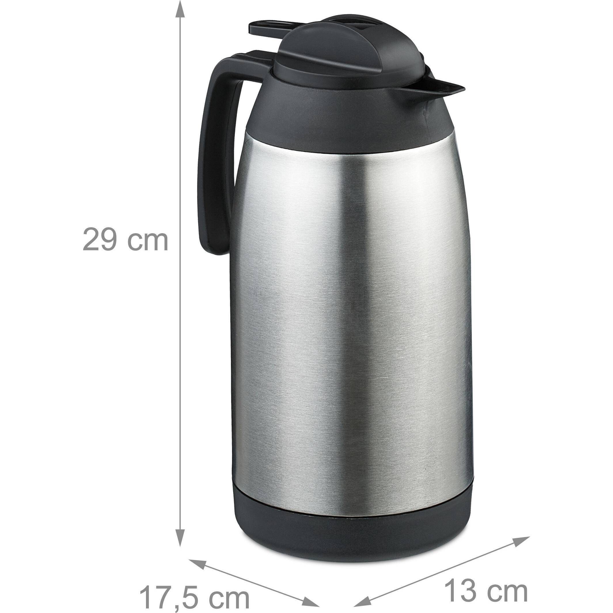 Thumbnail - Relaxdays Isolierkanne, Thermoskanne, Silber