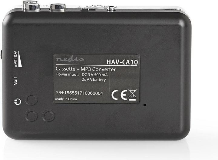Productafbeelding Nedis Draagbare USB Cassette naar MP3 Converter - Cassettes omzetten naar MP3 formaat - Met USB Kabel