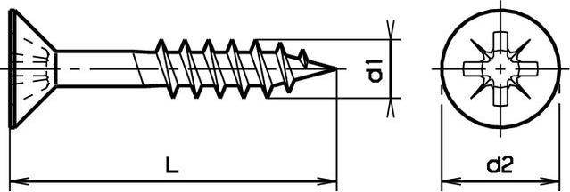 Actual product image BestaPac Spanplattenschraube Senkkopf Z verzinkt 5x40