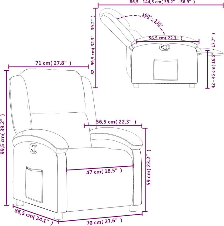 Actual product image vidaXL Relaxsessel