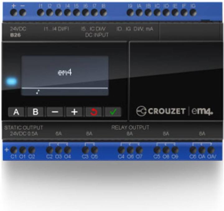 Crouzet em4 local B26 24VDC Glossy Black (Elektronikkit)