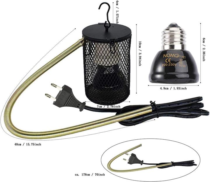 Immagine prodotto Qiodazoo Lampada termica per rettili da 60W e 100W