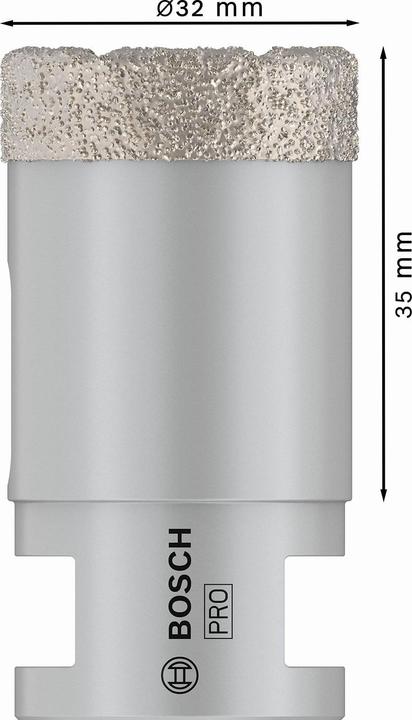 Actual product image Bosch Professional Zubehör PRO Core Cutter dry, 32 x 35 x 22.23 mm (32 mm)