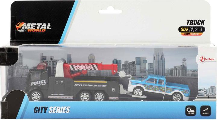 Immagine prodotto Toi-Toys Carro attrezzi in scala ridotta con piattaforma di sollevamento e ritiro