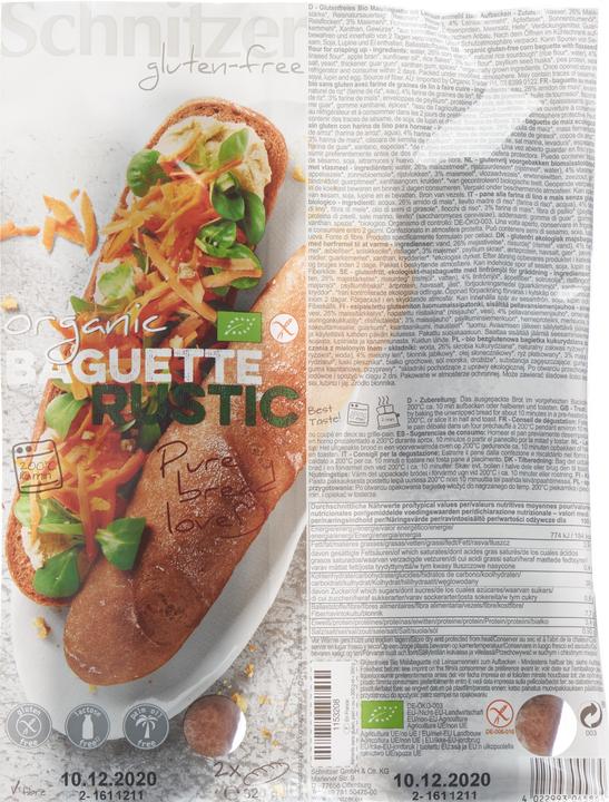 Produktbild Schnitzer Glutenfreies Bio Maisbaguette mit Ölsamen (320 g)