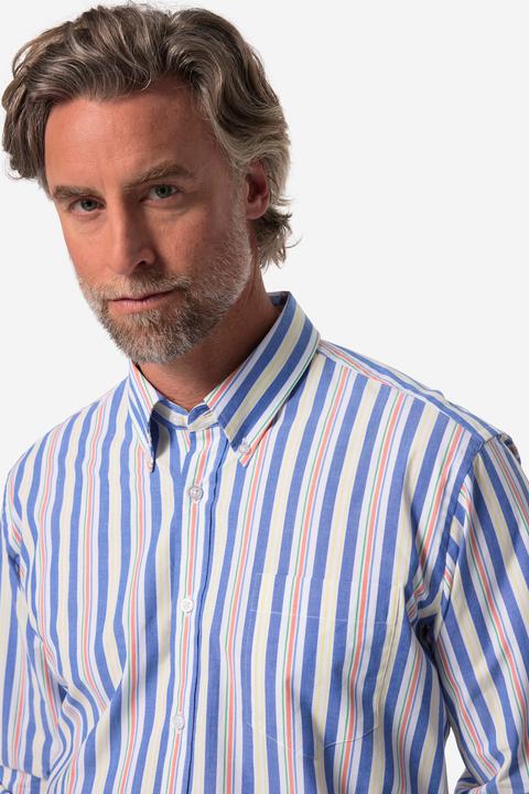 Produktbild Boston Park Streifenhemd, Langarm, Buttondown-Kragen, Comfort Fit (7XL)