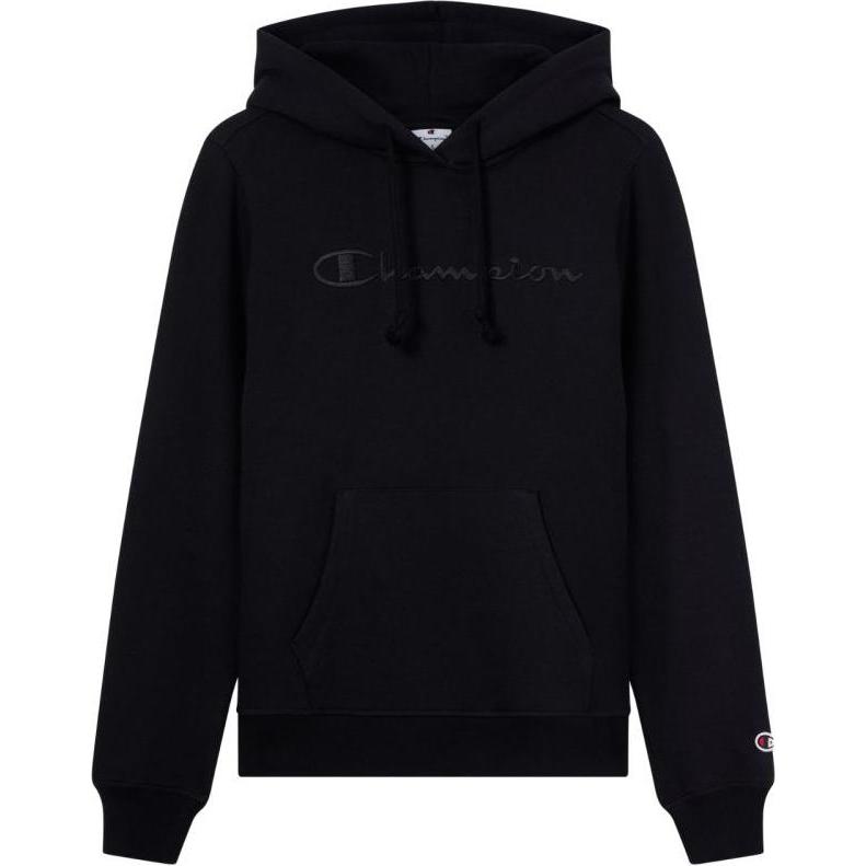 Champion, Donne, Felpa + Maglione, schwarzer Damen-Kapuzenpullover, Nero, (M)